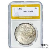 1890 Morgan Silver Dollar PGA MS63