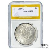 1884-O Morgan Silver Dollar PGA MS63