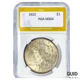 1922 Silver Peace Dollar PGA MS64
