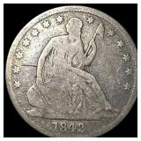 1842 Silver Half Dollar (Seated Liberty) NICELY CI
