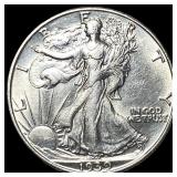 1939-D Silver Walking Liberty Half Dollar UNCIRCUL