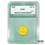1909 $2.50 Gold Quarter Eagle NTC MS65