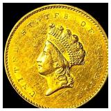 1855 Gold $1 Indian Princess Head Type 2 UNCIRCULA