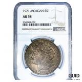 1921 Morgan Silver Dollar NGC AU58