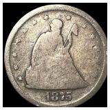 1875-S Silver Twenty Cent Piece LIGHTLY CIRCULATED