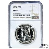 1964 Kennedy Half Dollar NGC PF68