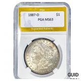 1887-O Morgan Silver Dollar PGA MS63