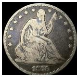 1876 Seated Liberty Half Dollar LIGHTLY CIRCULATED