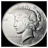 1934-D Silver Peace Dollar CHOICE AU