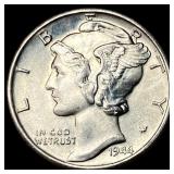 1944 Mercury Dime GEM BU