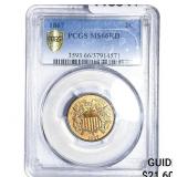 1867 Two Cent Piece PCGS MS66 RD