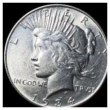 1934-S Silver Peace Dollar CHOICE BU