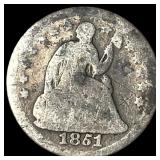 1851-O Silver Half Dime NICELY CIRCULATED
