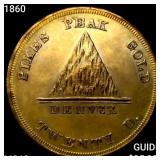 1860 Clark Gruber $20 Gold, K-4a, Copper UNCIRCULA