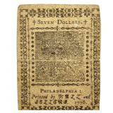 1776 Nov 2, 1776 $7 Continental Congress (Fr. CC52