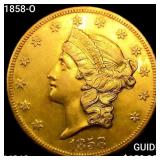 1858-O $20 Gold Double Eagle UNCIRCULATED