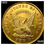 1853 US Assay "900" $10 Gold CHOICE BU