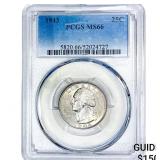 1943 Washington Silver Quarter PCGS MS66