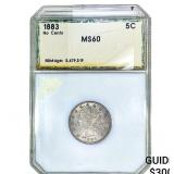 1883 Liberty Victory Nickel PCI MS60 No Cents