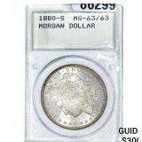 1880-S Morgan Silver Dollar  MS63