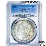 1921 Morgan Silver Dollar PCGS AU55