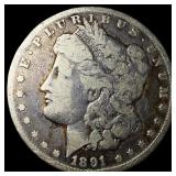 1891-CC Silver Morgan Dollar LIGHTLY CIRCULATED