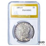 1891-S Morgan Silver Dollar PGA MS63