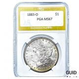 1883-O Morgan Silver Dollar PGA MS67