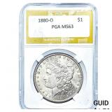 1880-O Morgan Silver Dollar PGA MS63