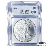 1999 Silver Eagle ICG MS70
