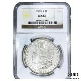 1881-S Morgan Silver Dollar NGC MS65