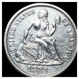 1884 Seated Liberty Dime CHOICE AU