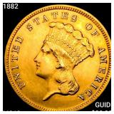 1882 $3 Gold Piece UNCIRCULATED
