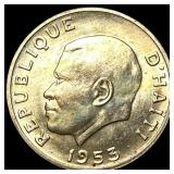 1953 Haiti Copper Nickel 5 Centimes