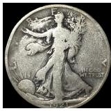 1921-S Silver Walking Liberty Half Dollar LIGHTLY