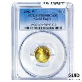 2002-W 1/10oz Gold Eagle $5 PCGS PR69 DCAM