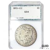 1893-CC Morgan Silver Dollar PCI GD4