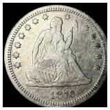 1876-S Silver Seated Liberty Quarter CLOSELY UNCIR