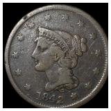 1842 Braided Hair Large Cent NICELY CIRCULATED