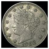 1902 Liberty Head Nickel NEARLY UNCIRCULATED