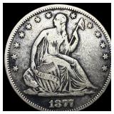 1877 Seated Liberty Half Dollar LIGHTLY CIRCULATED