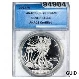 2013-W Silver Eagle ANACS EU70 DCAM