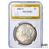 1884-O Morgan Silver Dollar PGA MS67