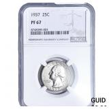 1937 Washington Silver Quarter NGC PR67