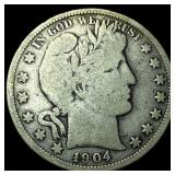 1904-O Silver Barber Half Dollar LIGHTLY  CIRCULA