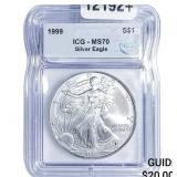 1999 Silver Eagle ICG MS70