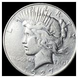 1927 Peace Silver Dollar NEARLY UNCIRCULATED