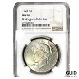1926 Silver Peace Dollar NGC MS64 Buckinghan Coll.