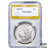 1879-S Morgan Silver Dollar PGA MS63
