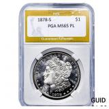 1878-S Morgan Silver Dollar PGA MS65 PL